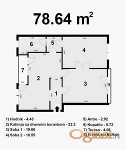 Prodaje se stan u strogom centru 78 kvm Obrenovićeva 110,000 eura